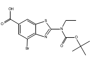 4-bromo-2-((tert-butoxy carbonyl) amino) benzothiazole-6-carboxylic acid