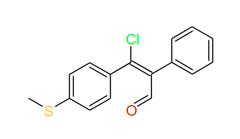 (E)-3-Chloro-3-(4-(methylthio)phenyl)-2-phenylacrylaldehyde, 97%